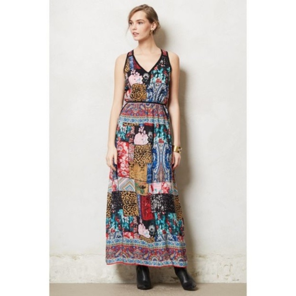 Tolani Boheme Multi Color Maxi Dress w/ Pockets!